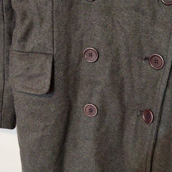 Club Monaco wool trench pea coat quilted lining military style - Picture 6 of 8